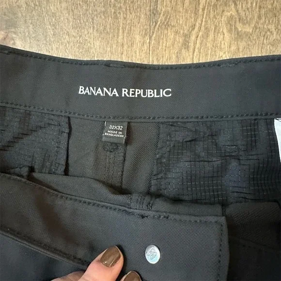 Banana Republic Men's Black Dress Pants Size‎ 32 Tapered Leg Formal - Picture 7 of 8